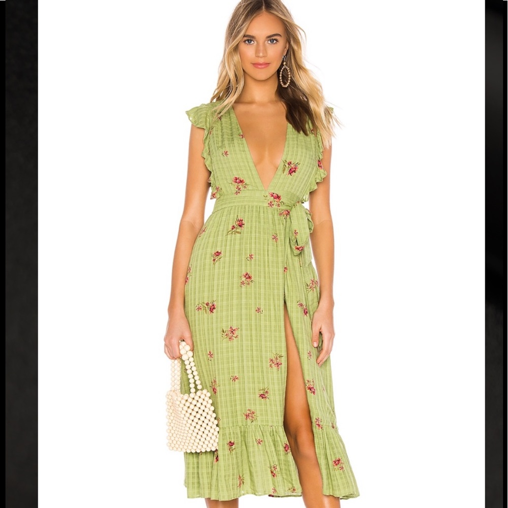 Mistwood Dress in Green Picnic